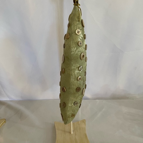 Stuffed Fabric Button Decorative Trees-set of 2 - Picture 6 of 15